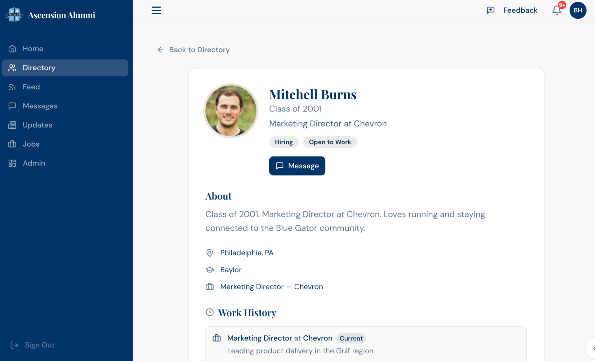 Profile preview